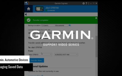 Support: Managing Saved Data on your Garmin Automotive Device