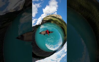 GoPro | Electric-Blue Lake in Banff 🎬 Kyle Wicks #Shorts #Canada