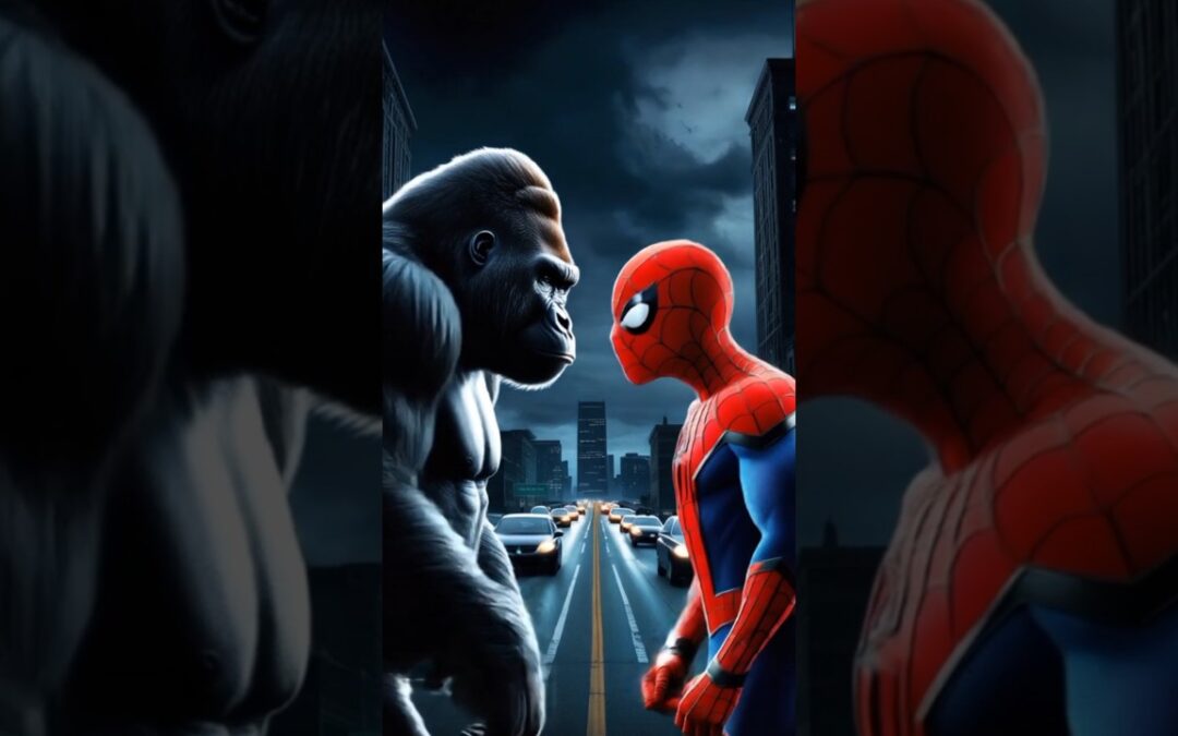 Spider -Man and Gorilla AI Fusion |Ai Creation #youtubeshorts #shortvideos #animalfusion #hybrid #ai