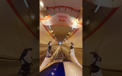 Flying Through a Tunnel 🎬 Patrick Vonkaenel #Shorts #Paragliding