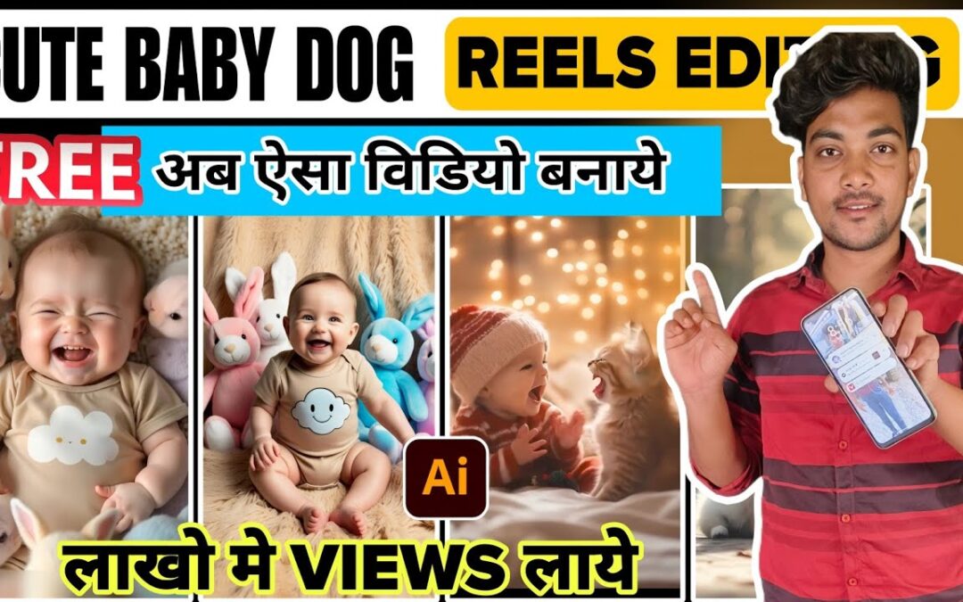 Cute Baby Dog Loughing Reels Video Editing | Cute Baby Loughing Reels Editing | Reels Ai Video Edit