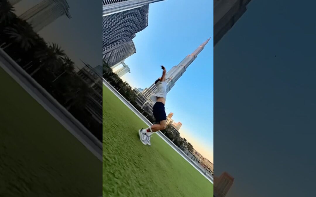 Flipping in Dubai 😎 Some say he’s still flipping to this day… 😅 #Insta360 #LegendsWeek #VisitDubai