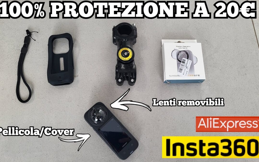 Con 20 EURO ho protetto la mia INSTA360 X3 al 100% ✔|Cover,lens removable,clamp,glass 💲Aliexpress