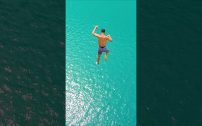 Legendary cliff dive? Even better with the help of a drone 😎     #Insta360 #shorts #fyp #pov #fpv