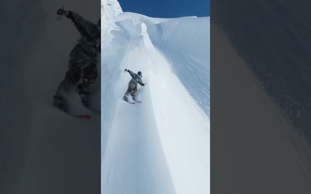 Sammy Carlson Skis Insane Spine in Alaska 🎬 Luke Bredar #Shorts #Ski