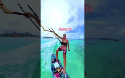 This Barbie is going kitesurfing 🎀 🏝️ #insta360 #barbie #kitesurfing #surfing #island #shorts #fyp